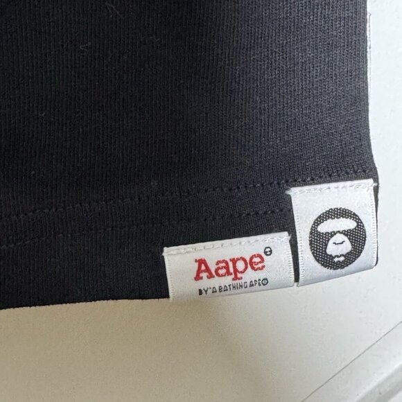 Aape by A Bathing Ape Woodland Camo Moonface T-Shirt black mens Size medium New - Picture 9 of 14